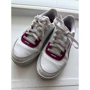 Women’s white, turquoise & pink puma shoes size 7.5